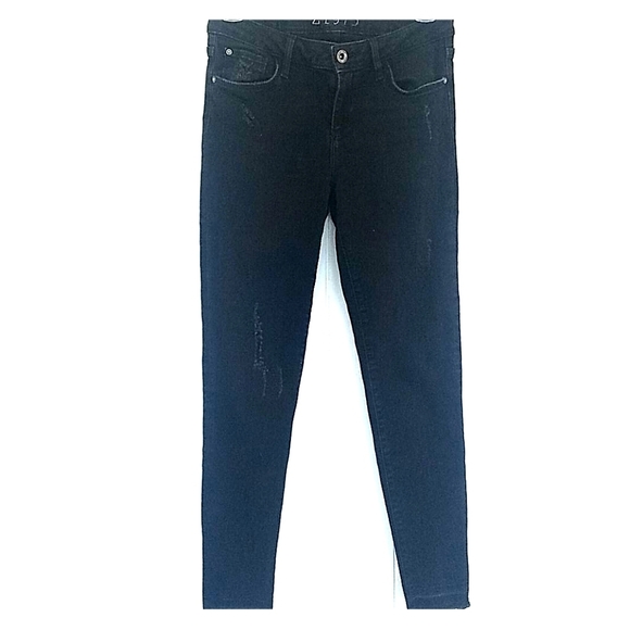 Zara Basic Z1975 Black Straight Distressed… - Picture 1 of 9